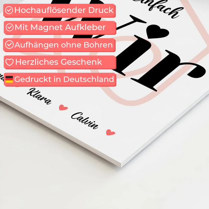 Familienbild Personalisiert Fotoboard Fotocollage für Familie Einfach Wir Geschenkidee Poster Leinwand Tasse