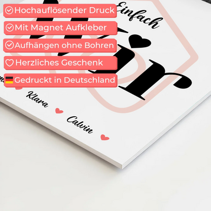 Familienbild Personalisiert Fotoboard Fotocollage für Familie Einfach Wir Geschenkidee Poster Leinwand Tasse