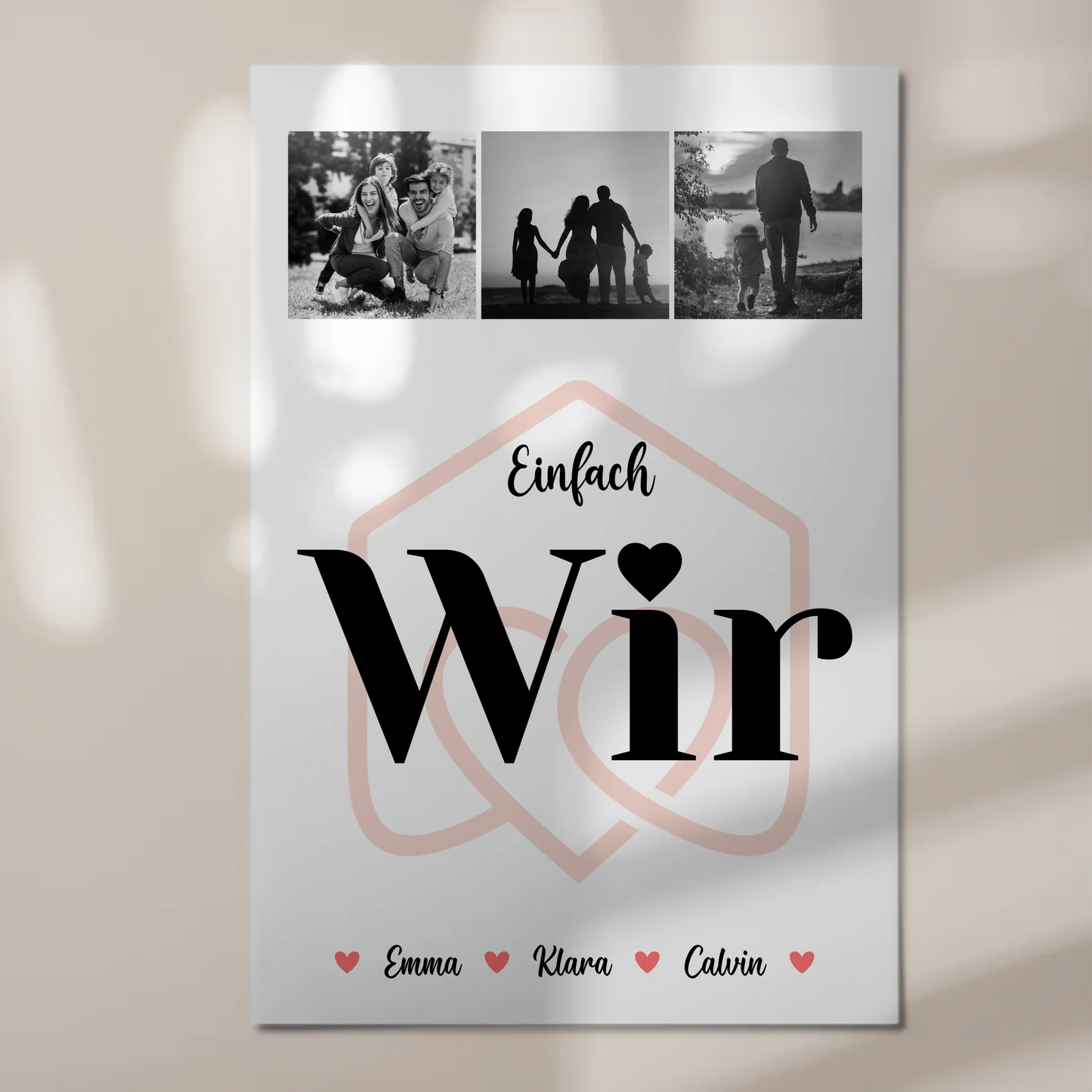 Familienbild Personalisiert Fotoboard Fotocollage für Familie Einfach Wir Geschenkidee Poster Leinwand Tasse