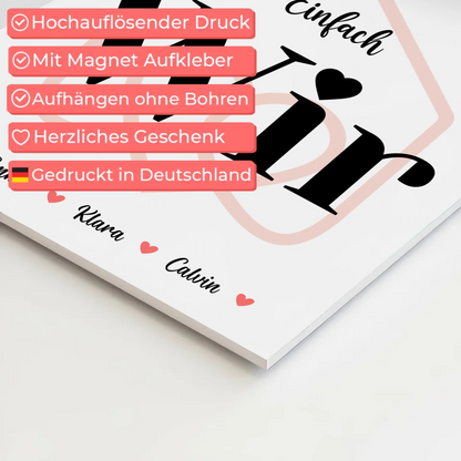 Familienbild Personalisiert Fotoboard Fotocollage für Familie Einfach Wir Geschenkidee Poster Leinwand Tasse