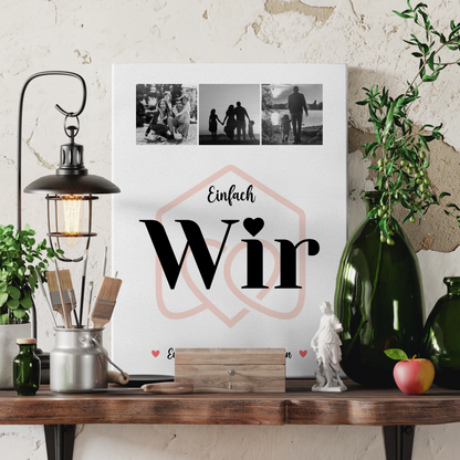 Familienbild Personalisiert Fotocollage für Familie Einfach Wir - Individuelle Geschenke für die Familie 3