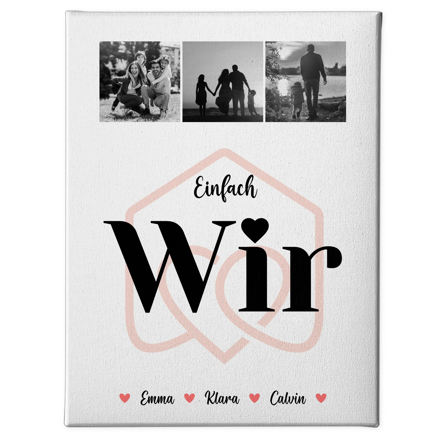 Familienbild Personalisiert Fotocollage für Familie Einfach Wir - Individuelle Geschenke für die Familie 1