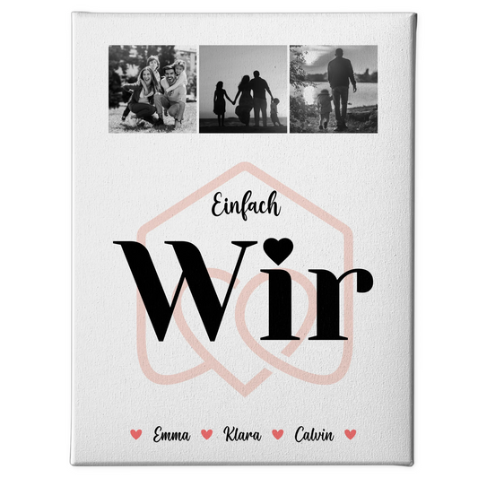 Familienbild Personalisiert Fotocollage für Familie Einfach Wir - Individuelle Geschenke für die Familie 1