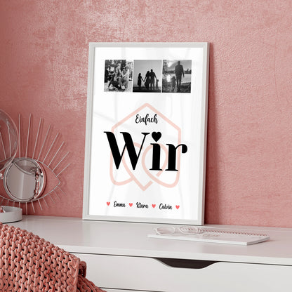 Personalisiertes Poster Familie Mit Namen Fotocollage Für Familie Einfach Wir
