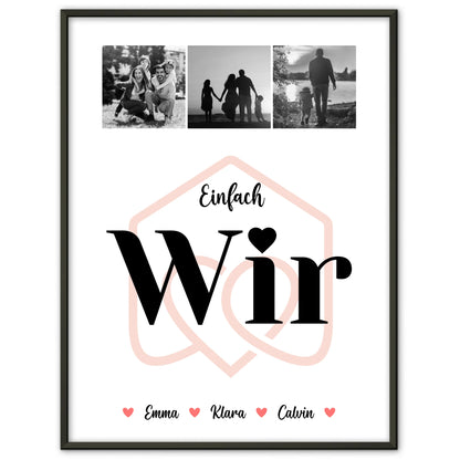 Personalisiertes Poster Familie Mit Namen Fotocollage Für Familie Einfach Wir