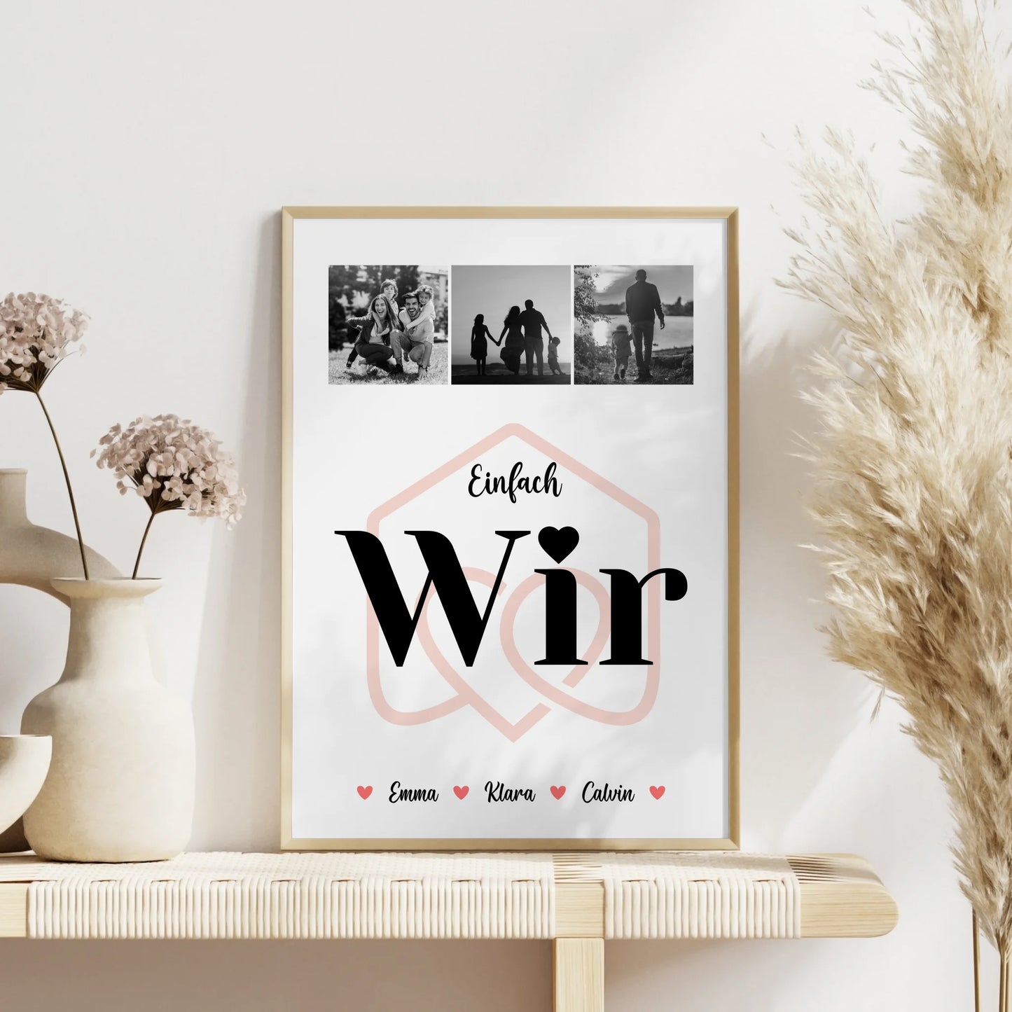 Personalisiertes Poster Familie Mit Namen Fotocollage Für Familie Einfach Wir