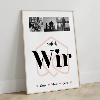 Personalisiertes Poster Familie Mit Namen Fotocollage Für Familie Einfach Wir