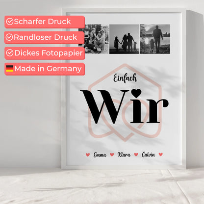 Personalisiertes Poster Familie Mit Namen Fotocollage Für Familie Einfach Wir