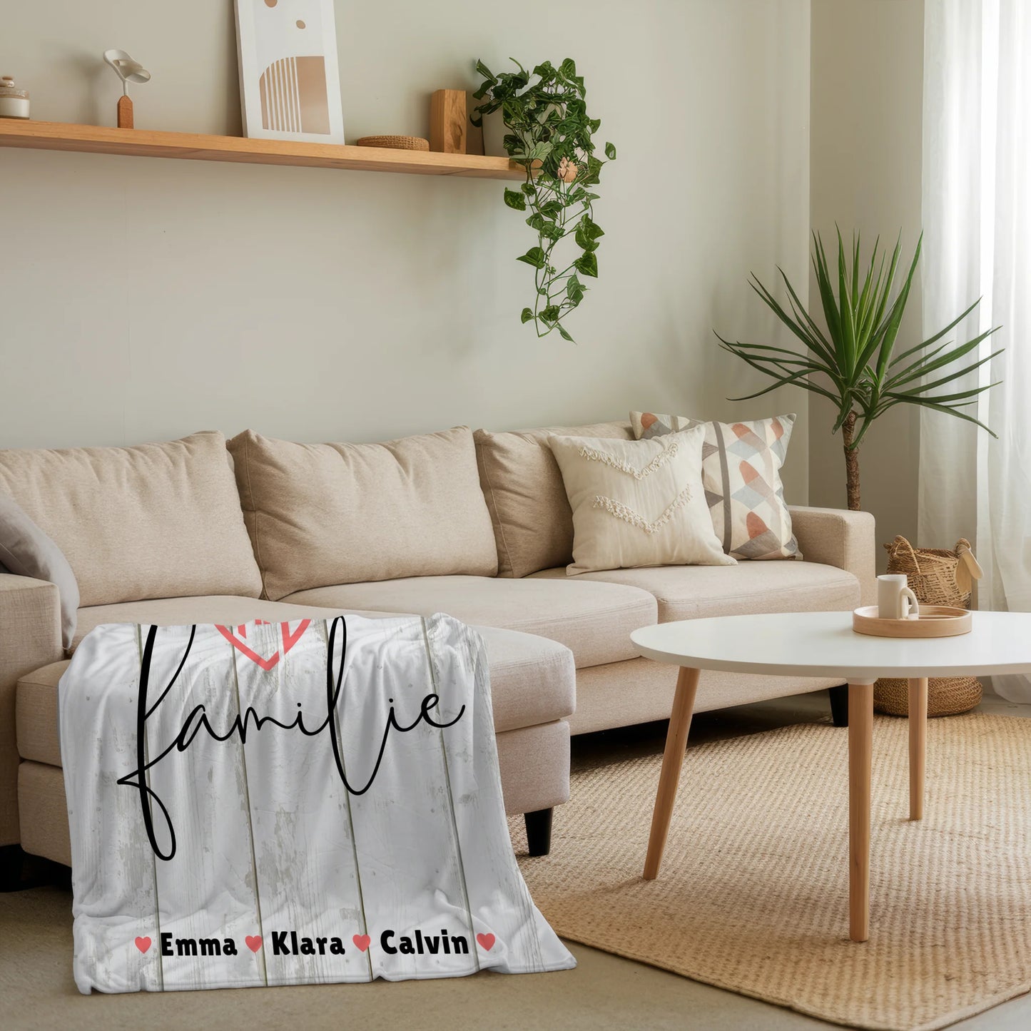 Personalisierte Decke Mit Namen Familie Fotocollage Familiengeschenk 4