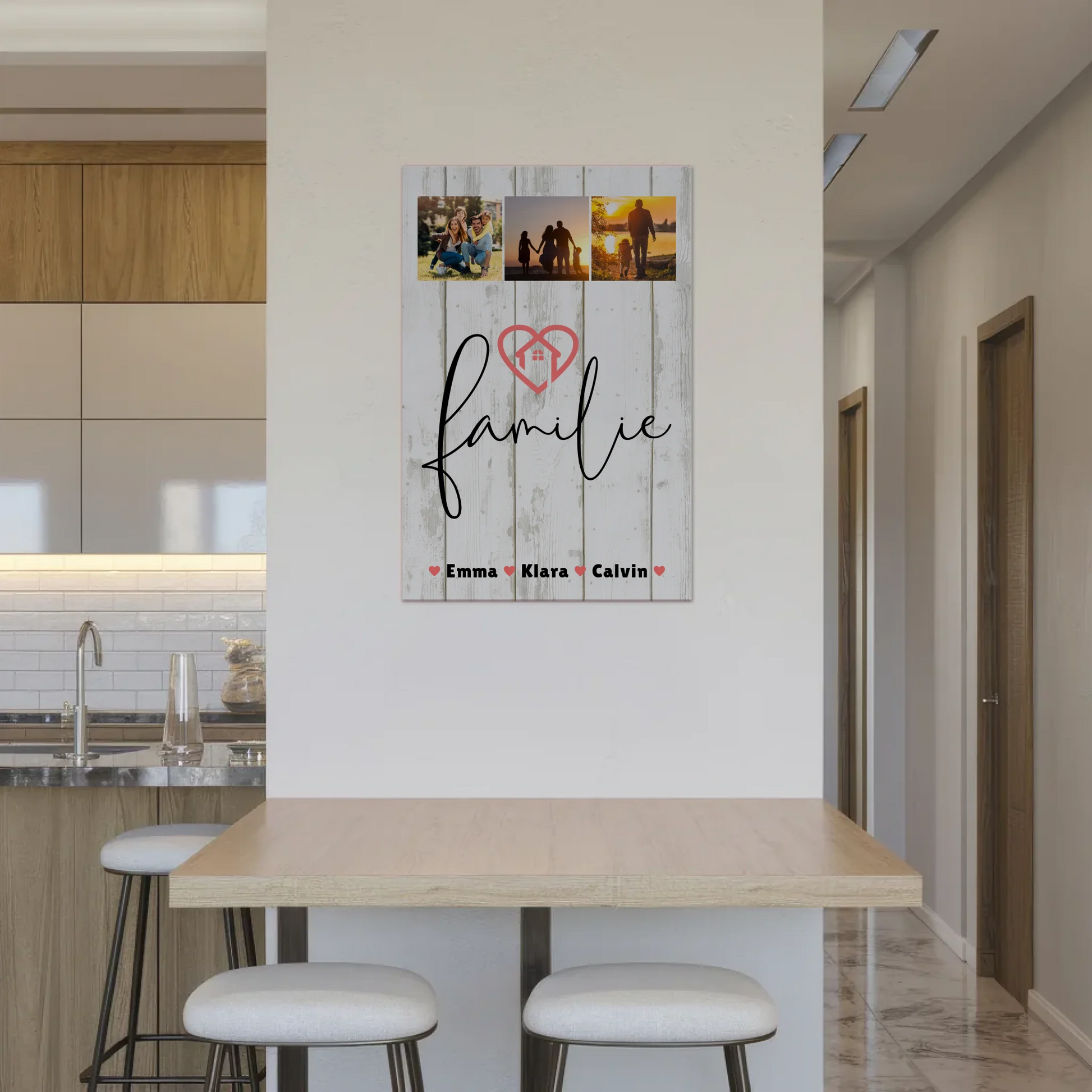 Familienbild Personalisiert Familie Fotocollage Individuelles Geschenk 2