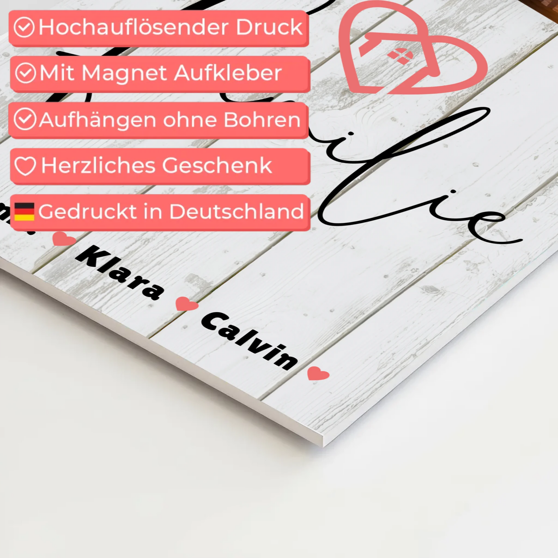 Familienbild Personalisiert Familie Fotocollage Individuelles Geschenk 4