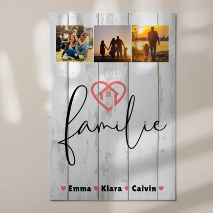 Familienbild Personalisiert Familie Fotocollage Individuelles Geschenk
