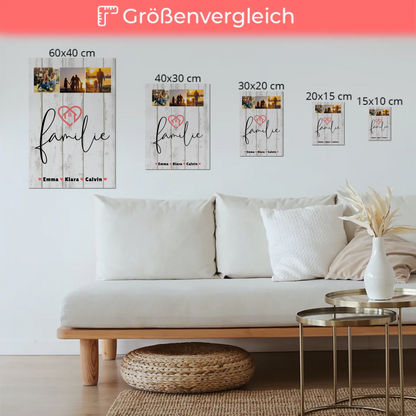 Familienbild Personalisiert Familie Fotocollage Individuelles Geschenk
