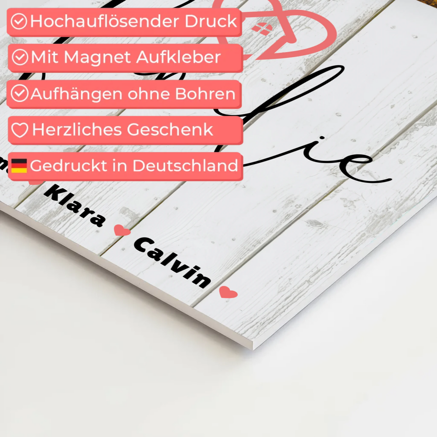 Familienbild Personalisiert Familie Fotocollage Individuelles Geschenk