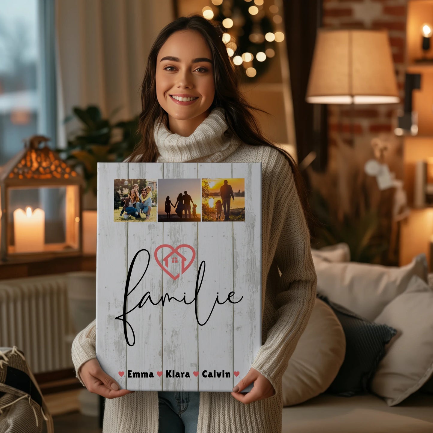Wandbild Familie Personalisiert mit Familie Fotocollage für dein Zuhause 2