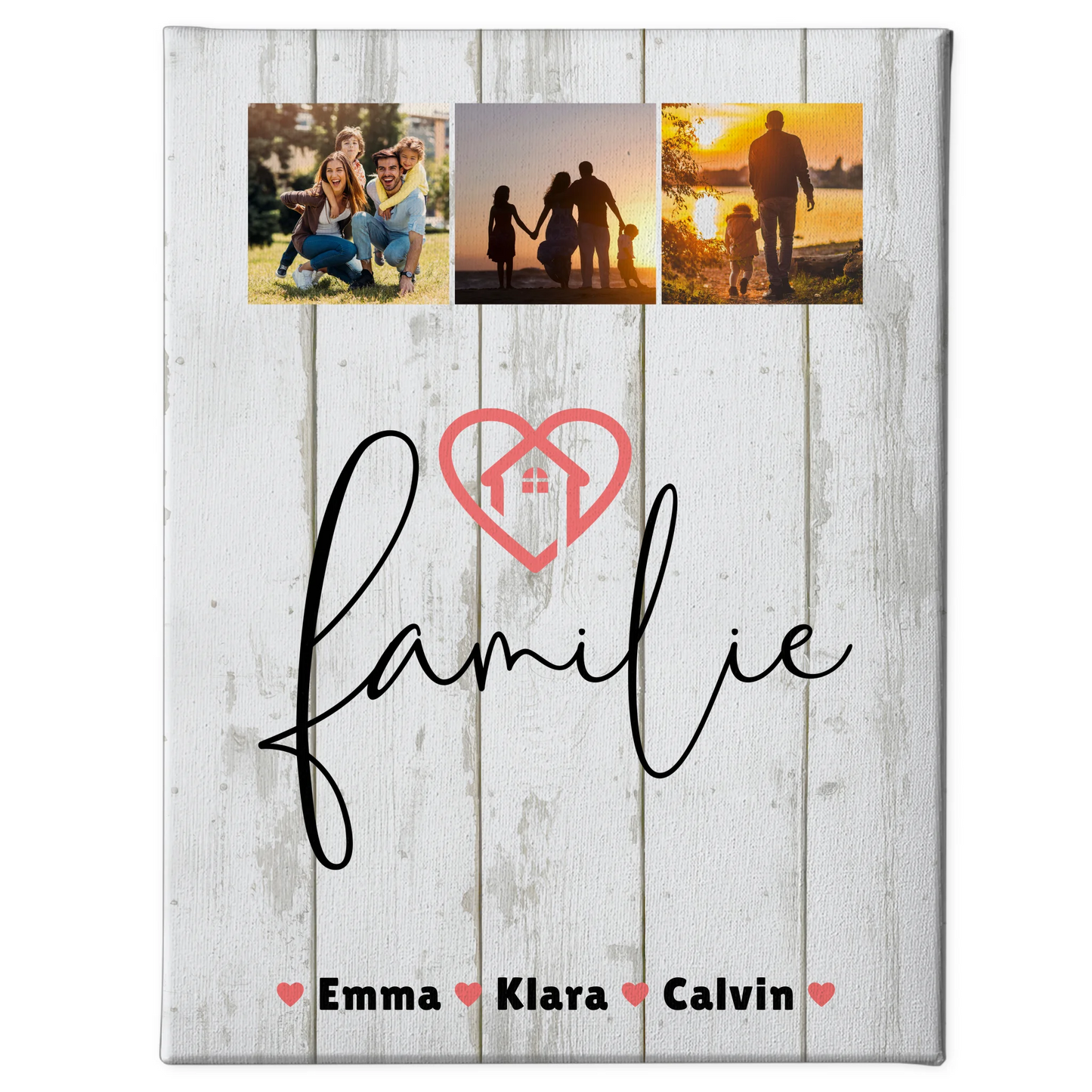 Wandbild Familie Personalisiert mit Familie Fotocollage für dein Zuhause 1