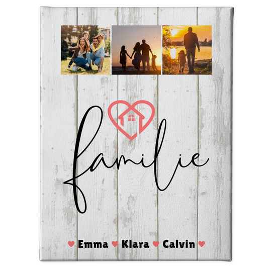 Wandbild Familie Personalisiert mit Familie Fotocollage für dein Zuhause 1