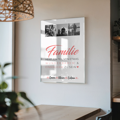 Wandbild Familie Personalisiert Geschenk Fotocollage Familie Familie ist unser kleines Wunder 4