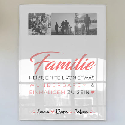 Wandbild Familie Personalisiert Geschenk Fotocollage Familie Familie ist unser kleines Wunder 1