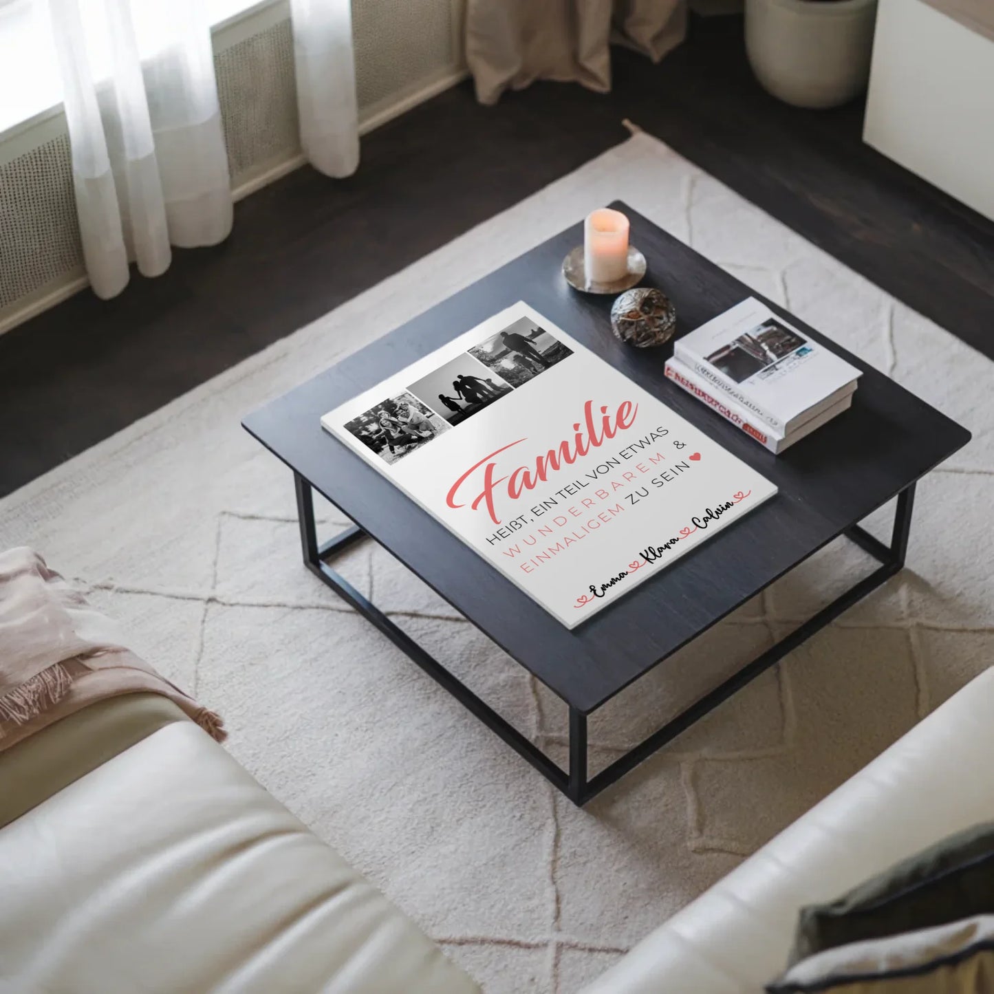 Wandbild Familie Personalisiert Geschenk Fotocollage Familie Familie ist unser kleines Wunder 3