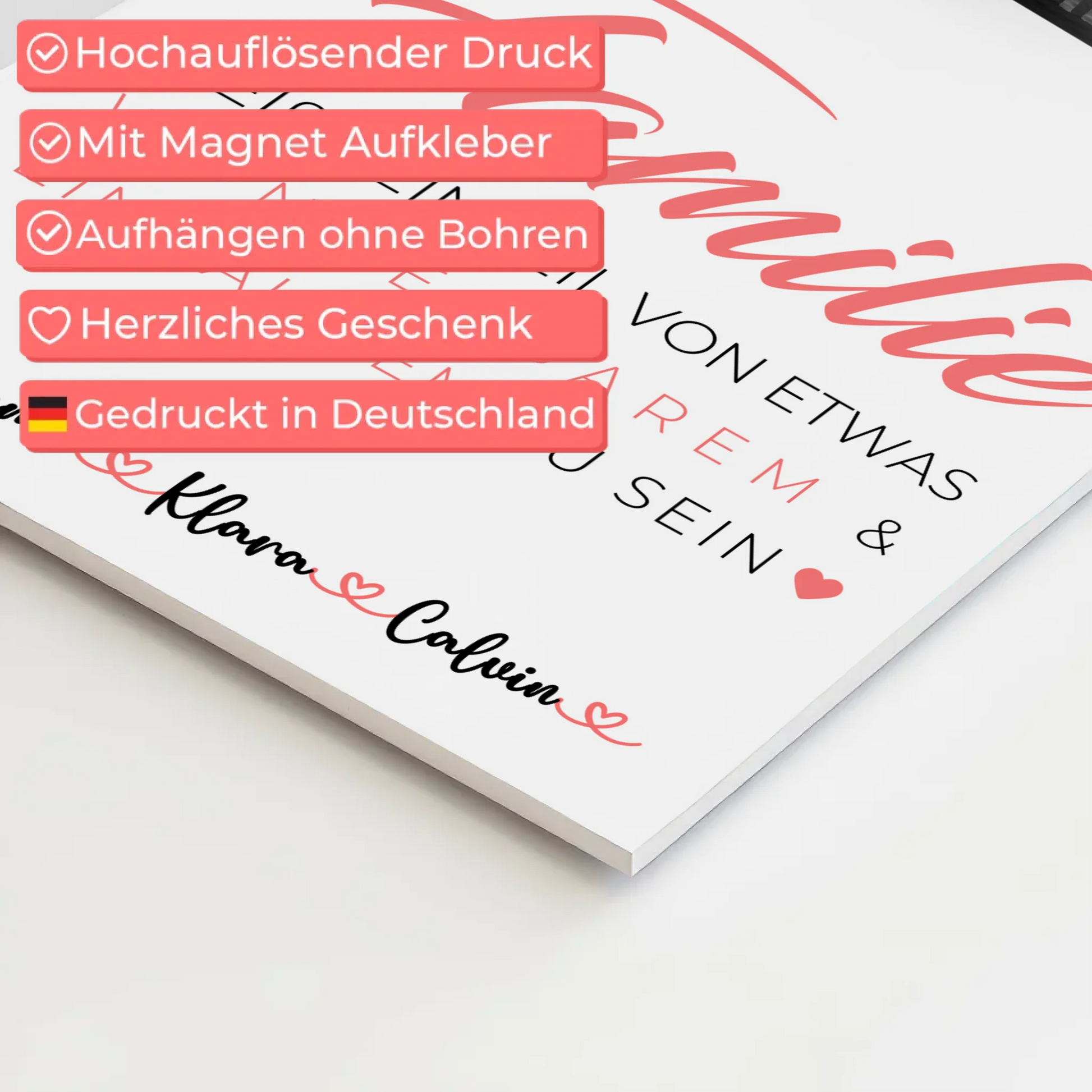 Wandbild Familie Personalisiert Geschenk Fotocollage Familie Familie ist unser kleines Wunder 4