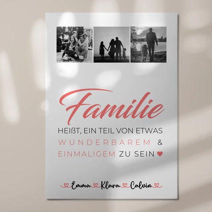 Wandbild Familie Personalisiert Geschenk Fotocollage Familie Familie ist unser kleines Wunder 7