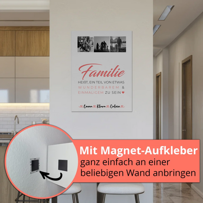 Wandbild Familie Personalisiert Geschenk Fotocollage Familie ist unser kleines Wunder