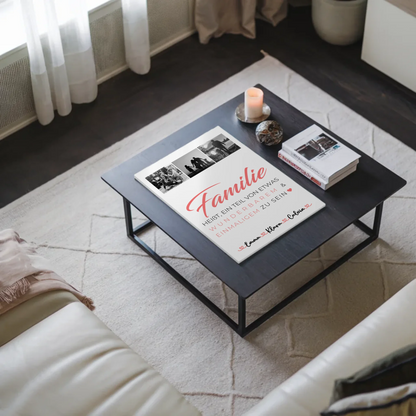 Wandbild Familie Personalisiert Geschenk Fotocollage Familie ist unser kleines Wunder