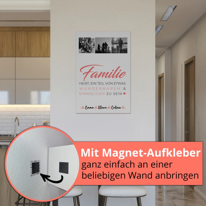 Wandbild Familie Personalisiert Geschenk Fotocollage Familie ist unser kleines Wunder