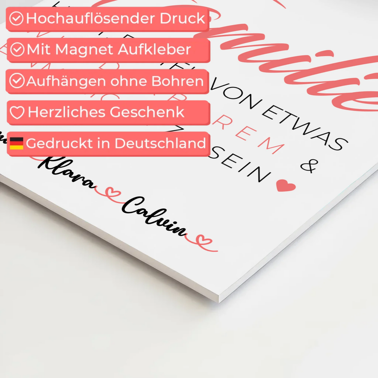 Wandbild Familie Personalisiert Geschenk Fotocollage Familie ist unser kleines Wunder