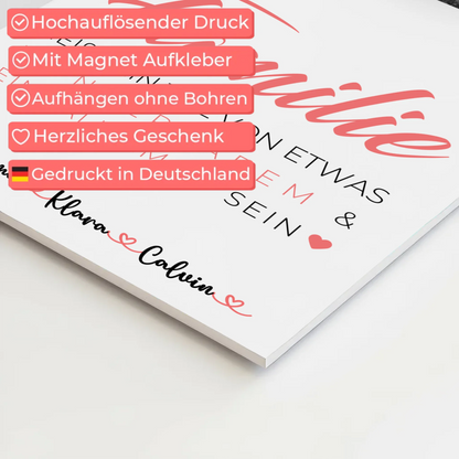 Wandbild Familie Personalisiert Geschenk Fotocollage Familie ist unser kleines Wunder