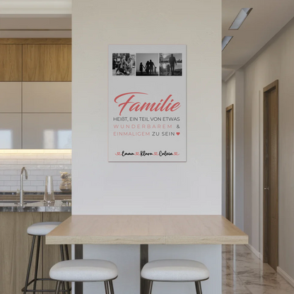 Wandbild Familie Personalisiert Geschenk Fotocollage Familie ist unser kleines Wunder