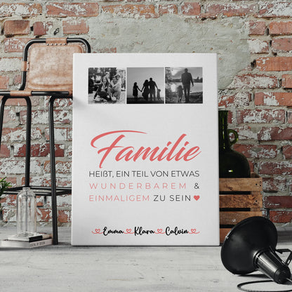 Familienbild Personalisiert Geschenk Fotocollage Familie Familie ist unser kleines Wunder 4