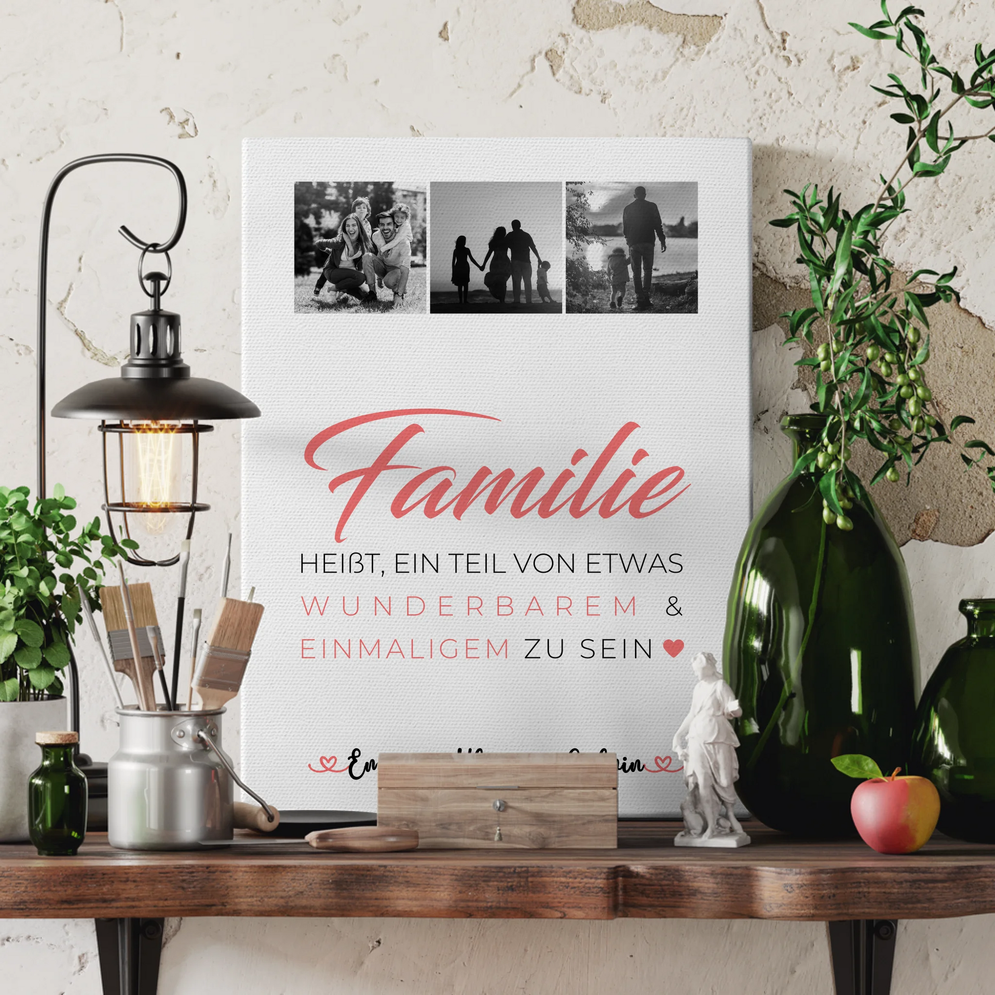 Familienbild Personalisiert Geschenk Fotocollage Familie Familie ist unser kleines Wunder 3
