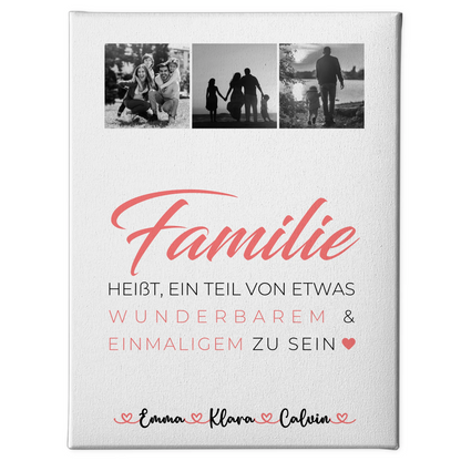 Familienbild Personalisiert Geschenk Fotocollage Familie Familie ist unser kleines Wunder 1
