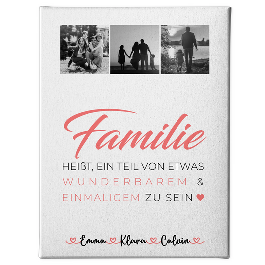Familienbild Personalisiert Geschenk Fotocollage Familie Familie ist unser kleines Wunder 1