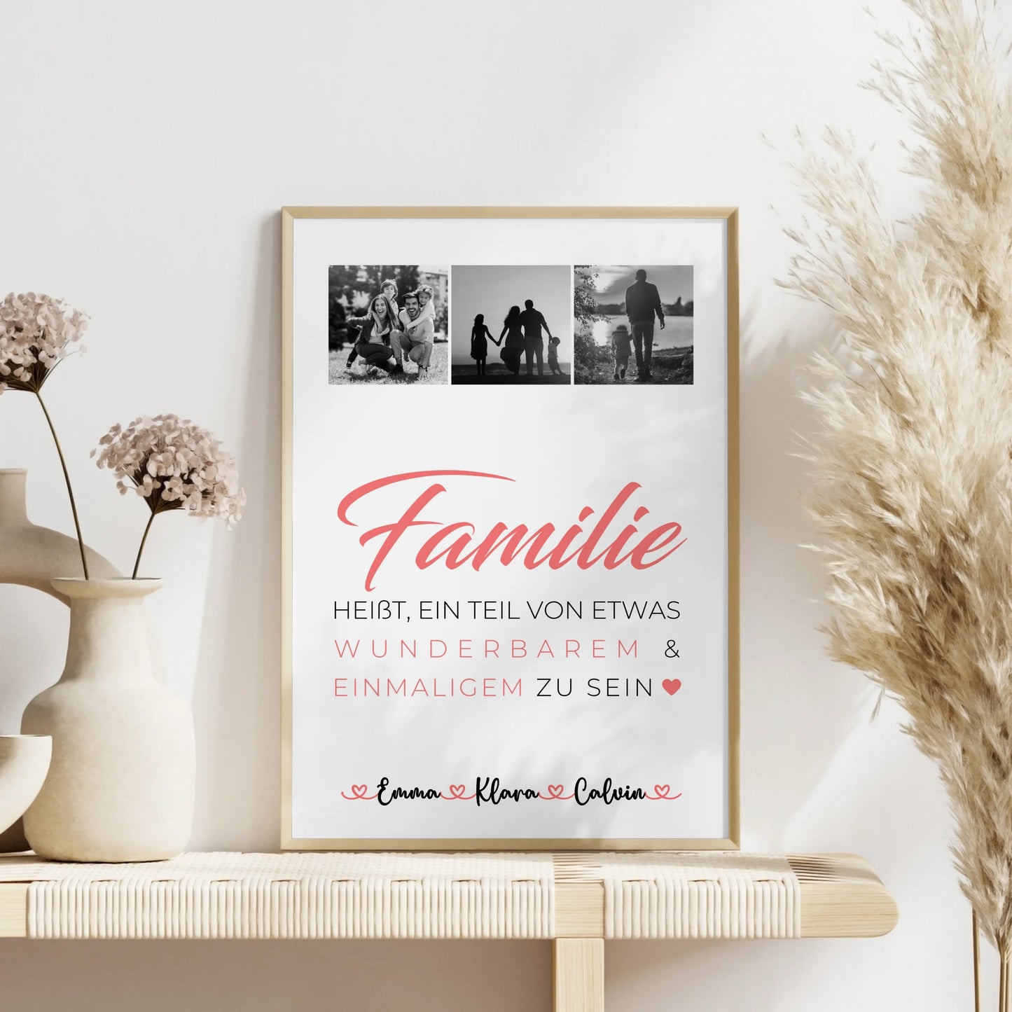 Personalisierte Poster mit Namen Familie Geschenk Fotocollage Familie Familie ist unser kleines Wunder