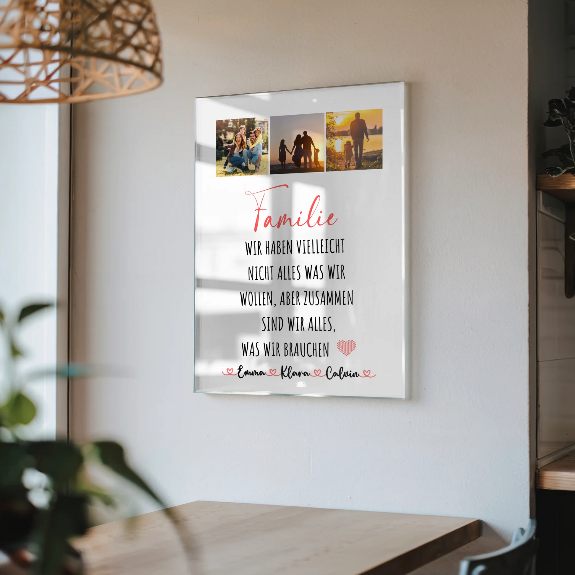 Wandbild Familie Personalisiert Fotocollage Familie Wir Sind Alles für dein Zuhause 4