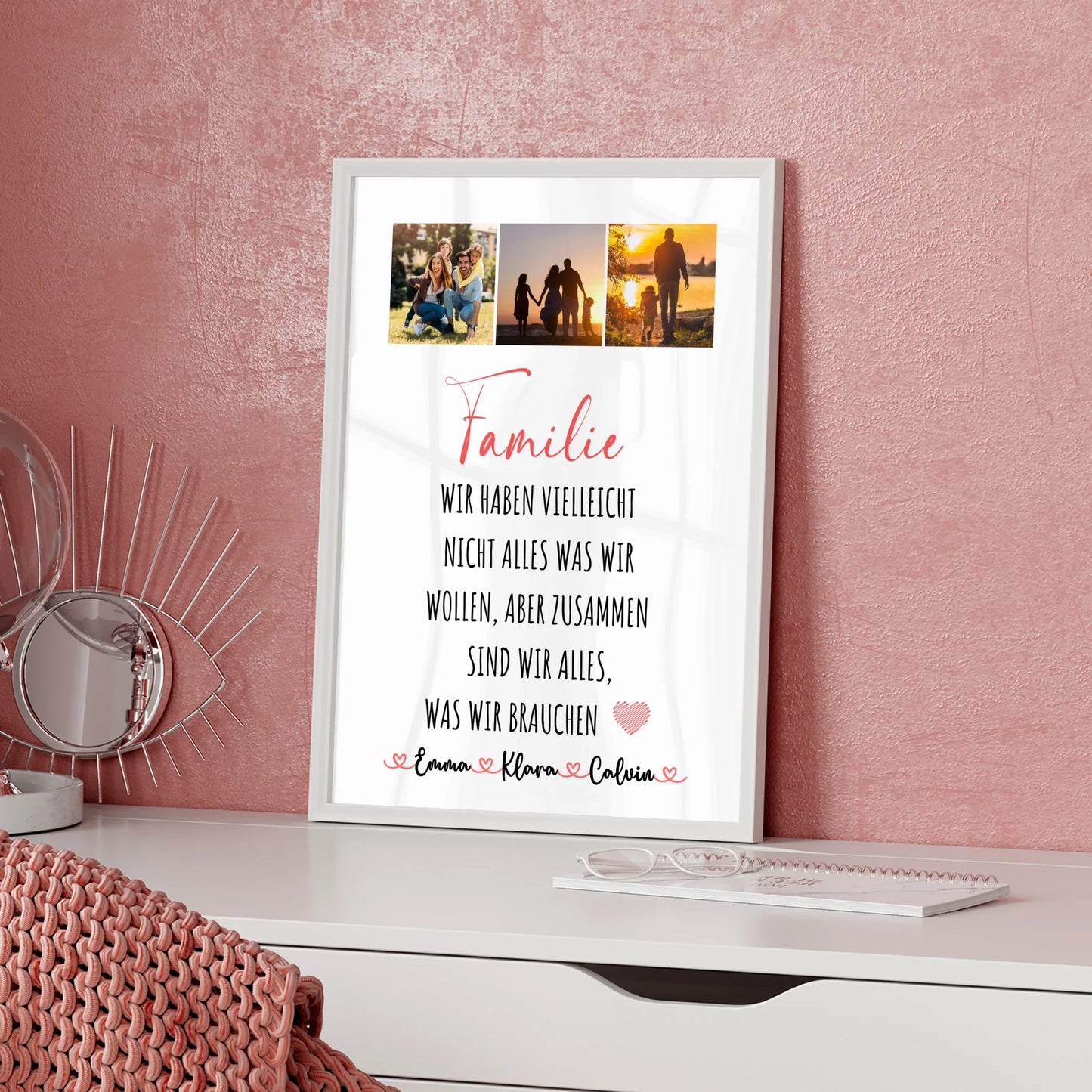 Personalisierte Poster Familie Namen Fotocollage Familie Wir Sind Alles Geschenk