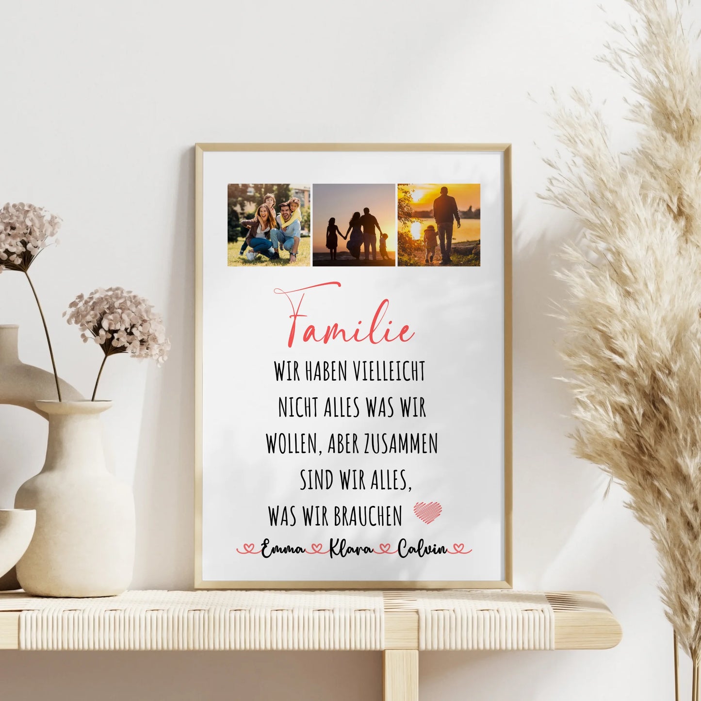 Personalisierte Poster Familie Namen Fotocollage Familie Wir Sind Alles Geschenk