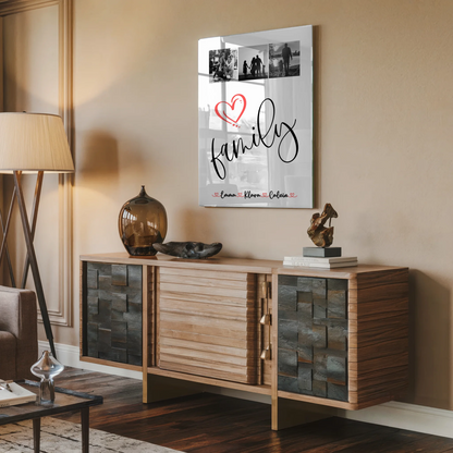 Familienbild Personalisiert Acrylglas Bild Fotocollage für Familie Family Geschenk 2