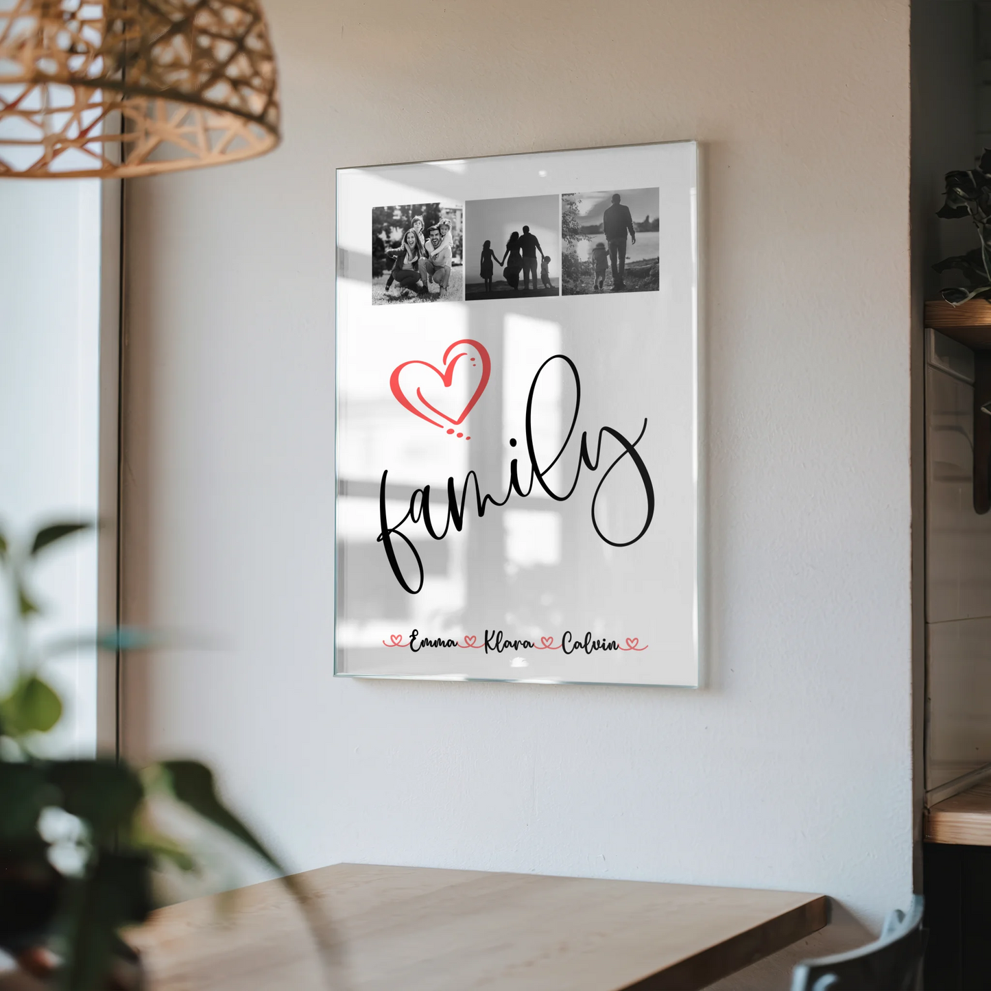 Familienbild Personalisiert Acrylglas Bild Fotocollage für Familie Family Geschenk 4