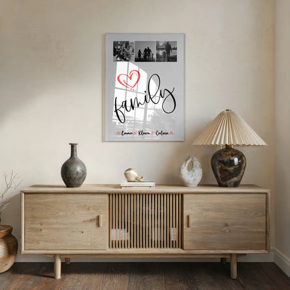 Familienbild Personalisiert Acrylglas Bild Fotocollage für Familie Family Geschenk 5