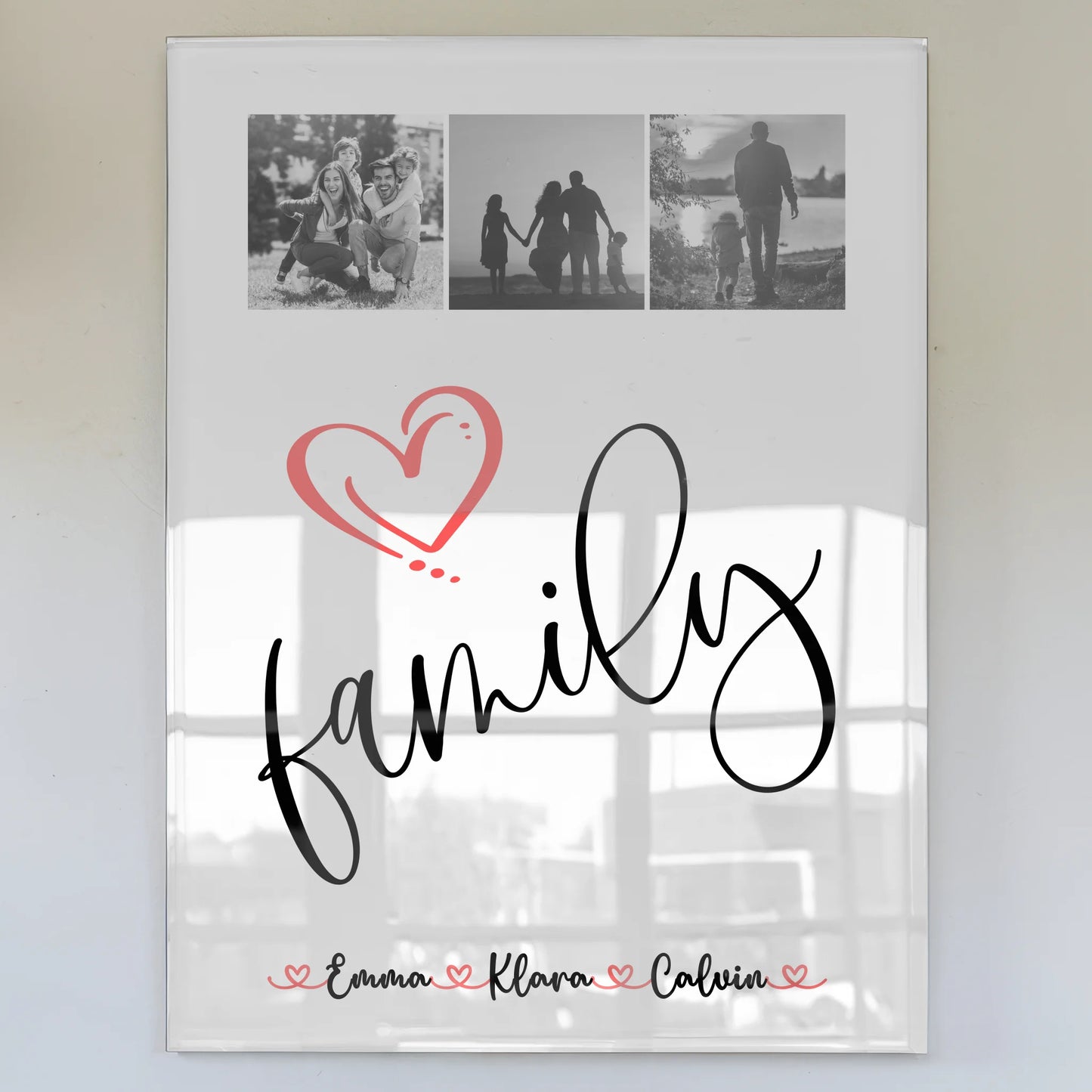 Familienbild Personalisiert Acrylglas Bild Fotocollage für Familie Family Geschenk 1