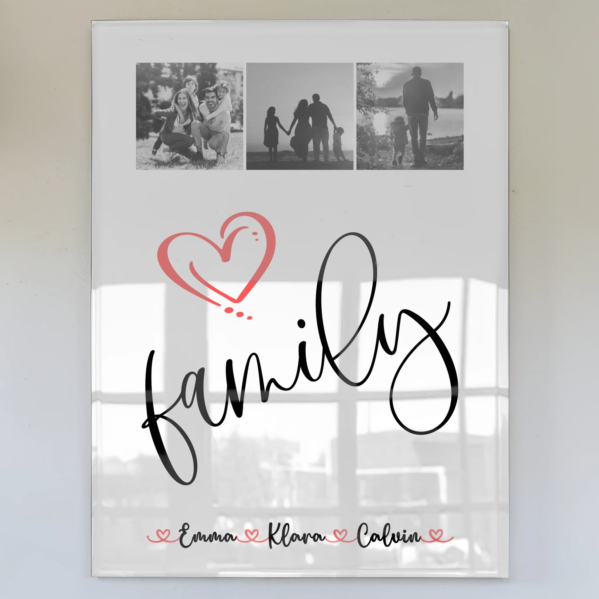 Familienbild Personalisiert Acrylglas Bild Fotocollage für Familie Family Geschenk 1