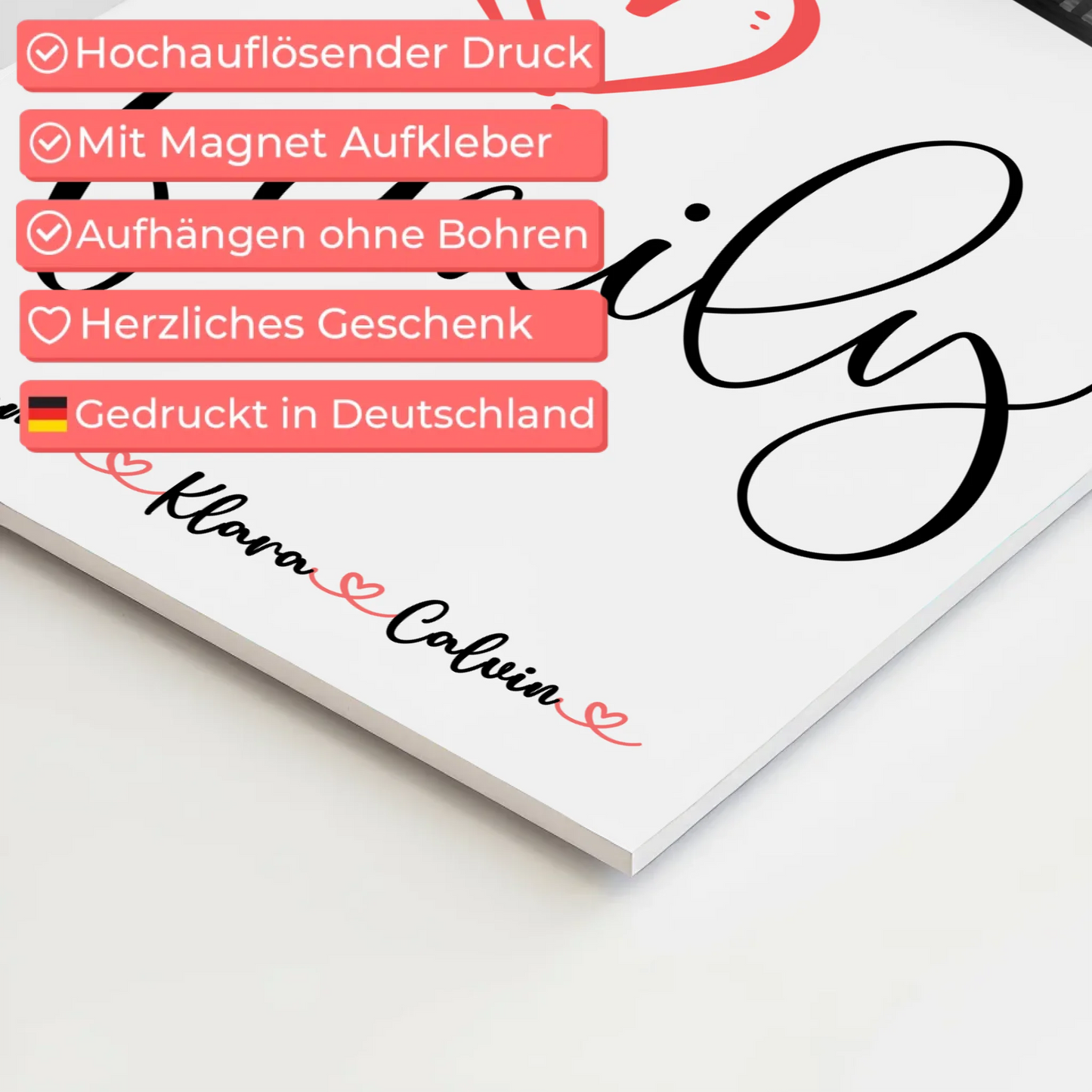 Familienbild Personalisiert Fotocollage für Familie Family Geschenk für die ganze Familie 4