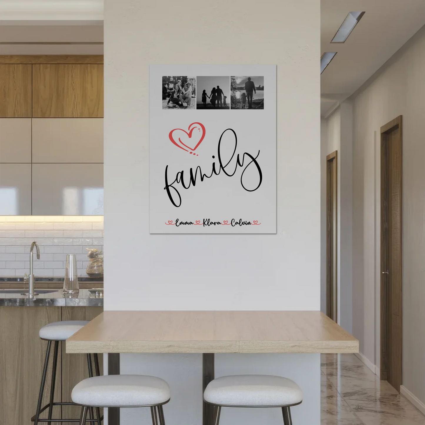 Familienbild Personalisiert Fotocollage für Familie Family Geschenk für die ganze Familie 8