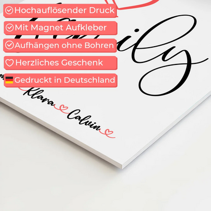 Familienbild Personalisiert Fotocollage für Familie Family Geschenk für die ganze Familie 10
