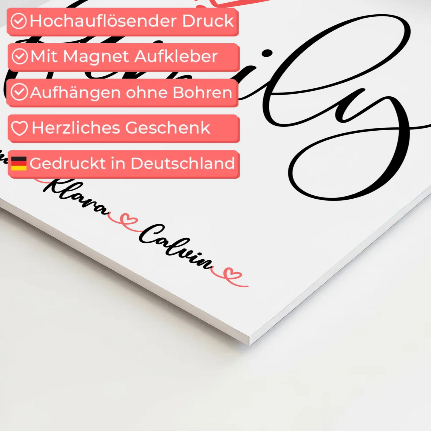 Familienbild Personalisiert Fotocollage für Familie Family Geschenk für die ganze Familie