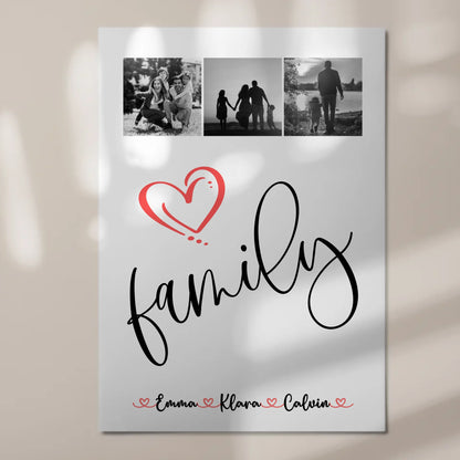 Familienbild Personalisiert Fotocollage für Familie Family Geschenk für die ganze Familie